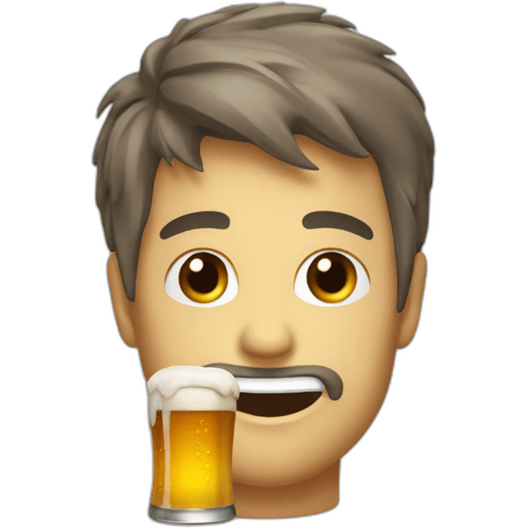 Chat qui boit une bière emoji