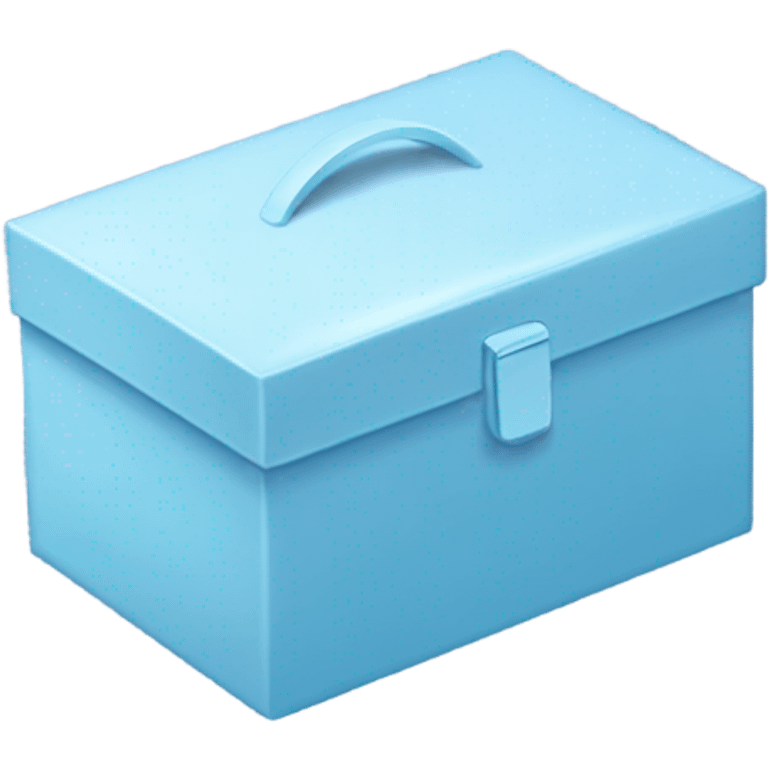 Light blue sky earphones box  emoji