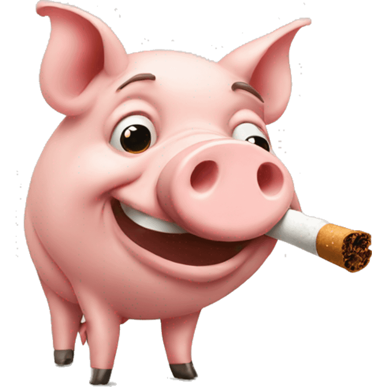 pig smoking  emoji