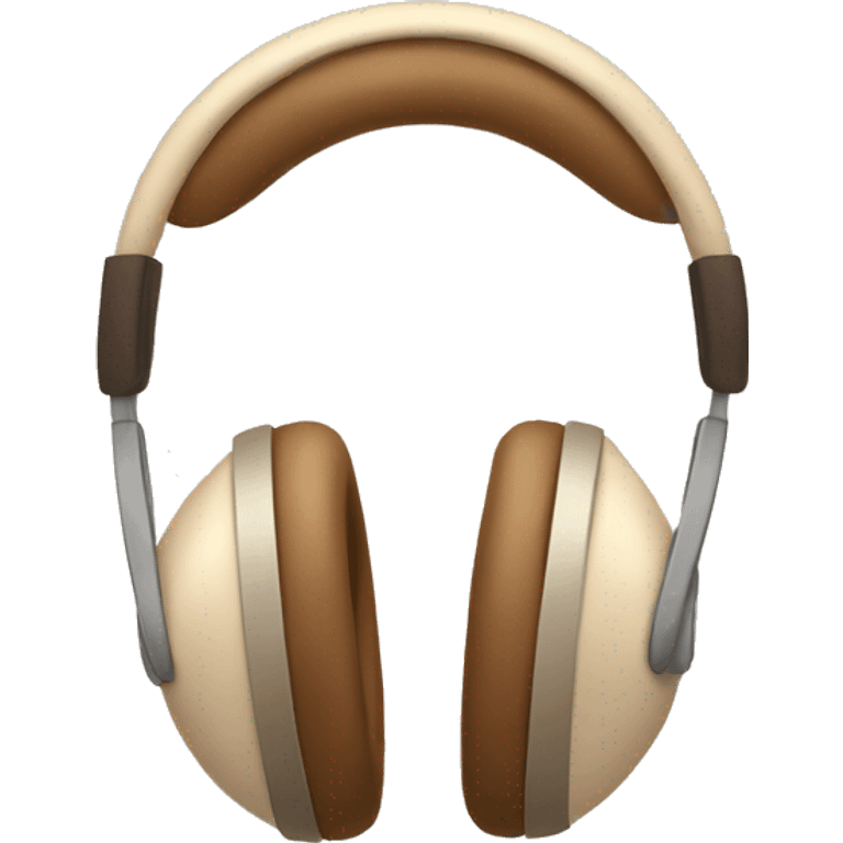 beige apple headphones with brown bows emoji