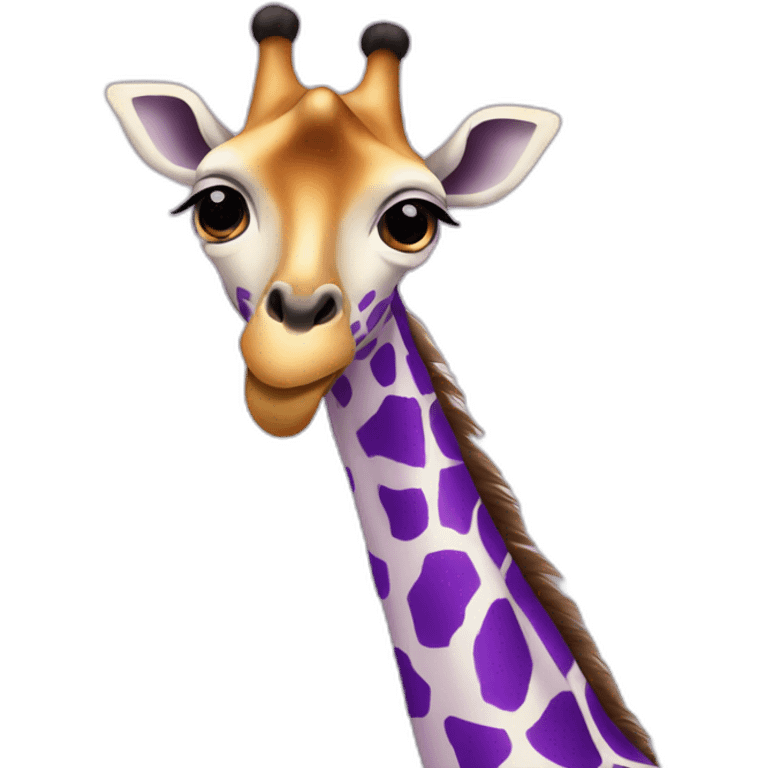 Giraffe with Purple spots emoji