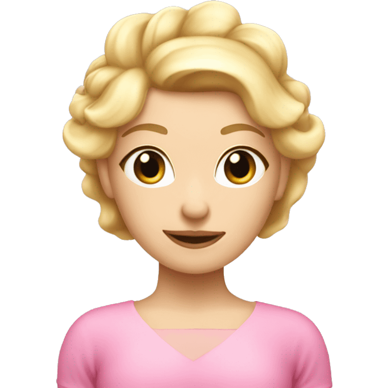 Pink Pilates blond princess  emoji