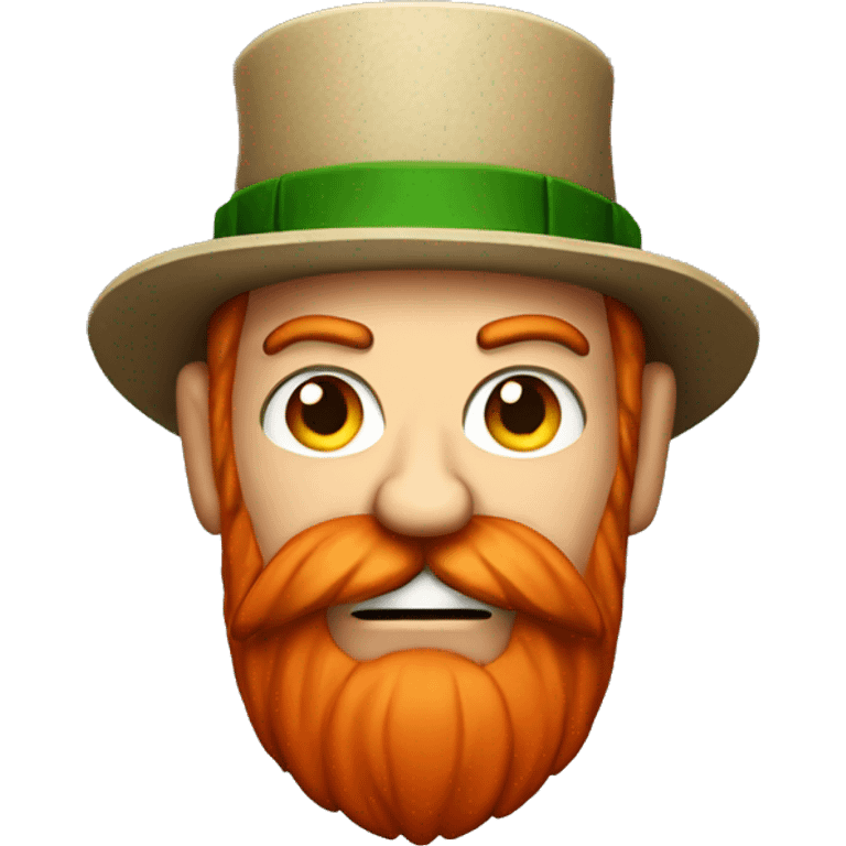 red irish angry man with beard and hat emoji