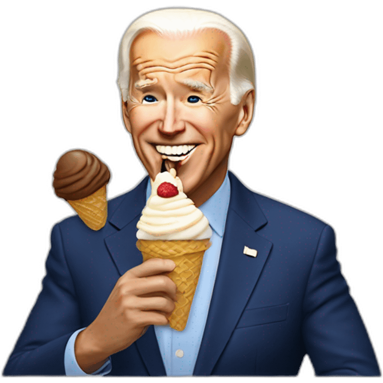 Joe Biden Eating Ice Cream  emoji