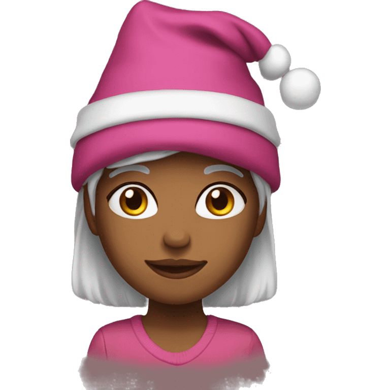 Girl with New Year cap emoji