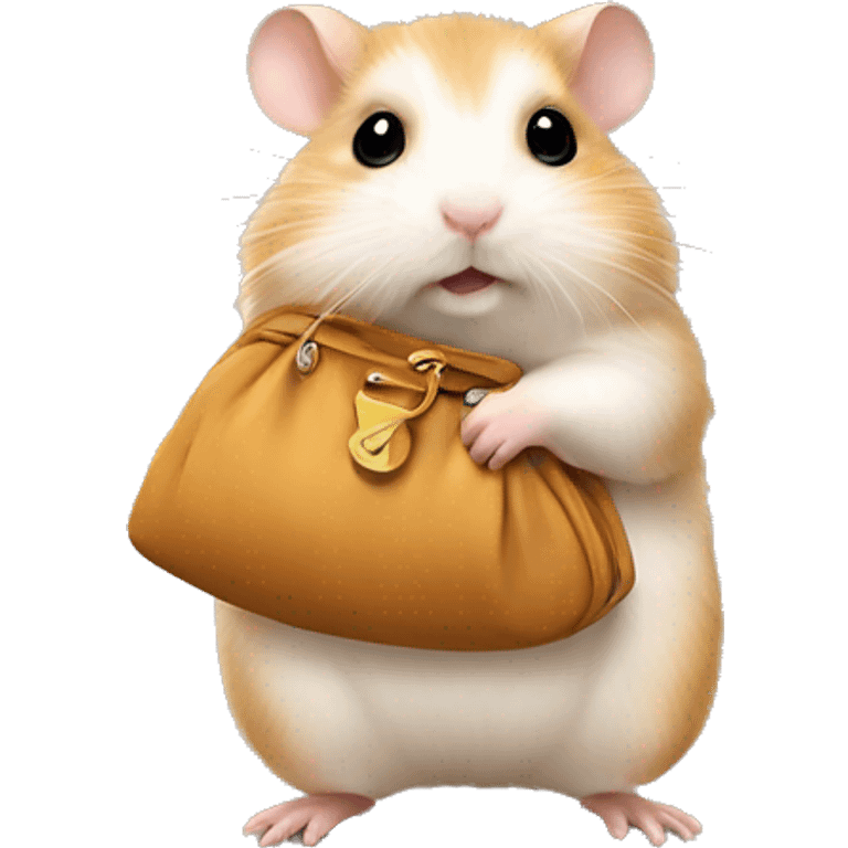 Hamster with little bag emoji