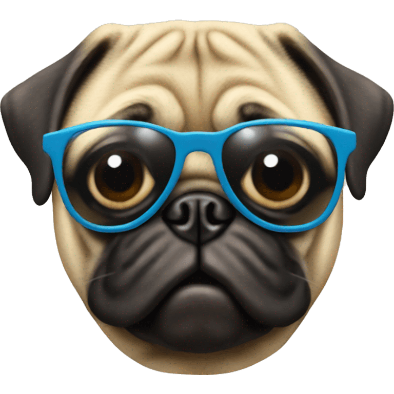 Pug with sunglasses emoji