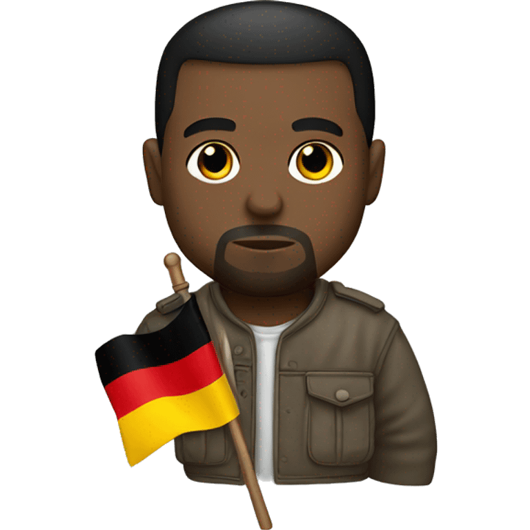 Kanye west holding German flag  emoji