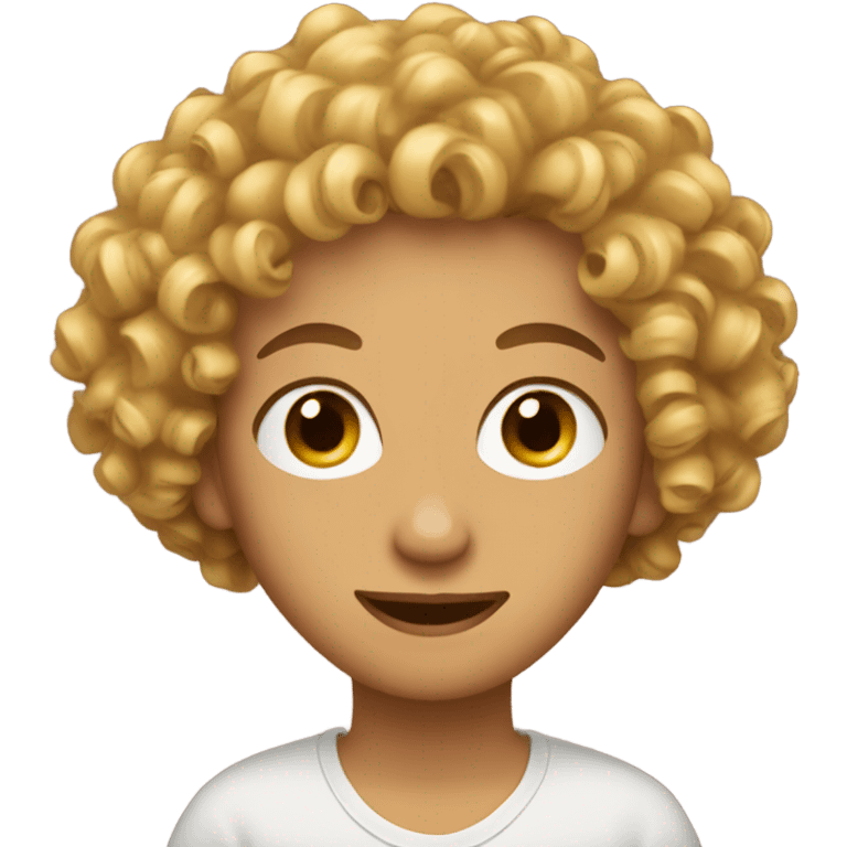 one strand of curly short hair emoji