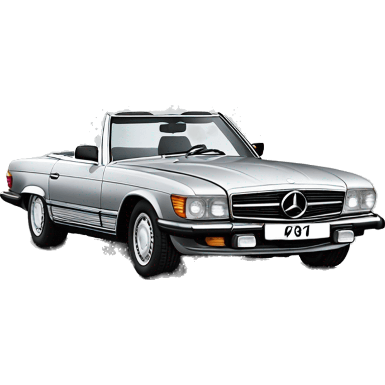 Mercedes benz w107 sl in silver  emoji