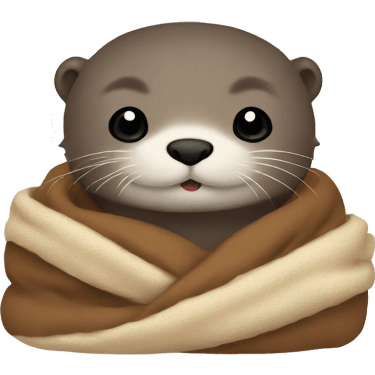 otter cozy in blanket emoji