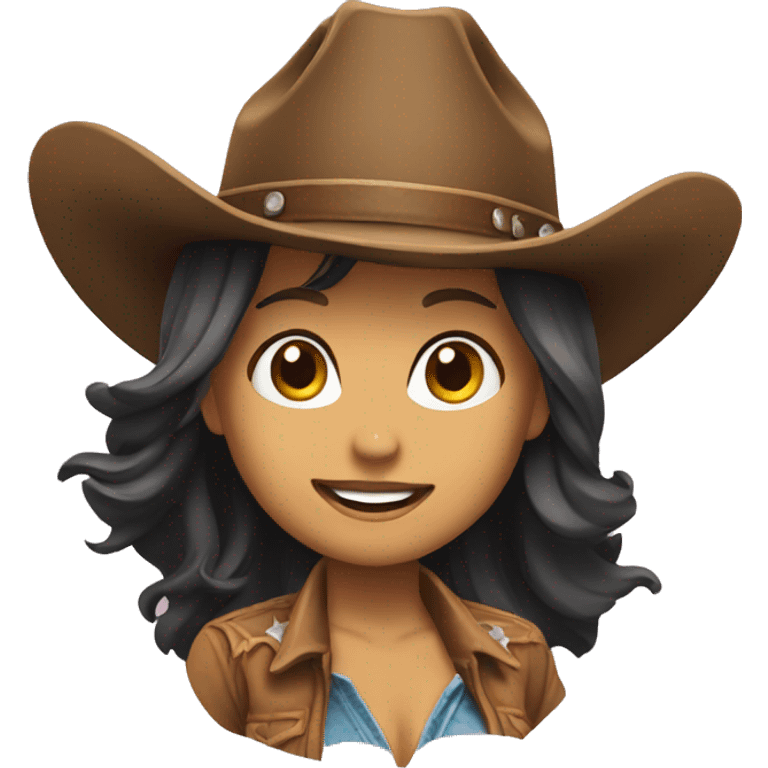 cowboy hat dancing girl emoji