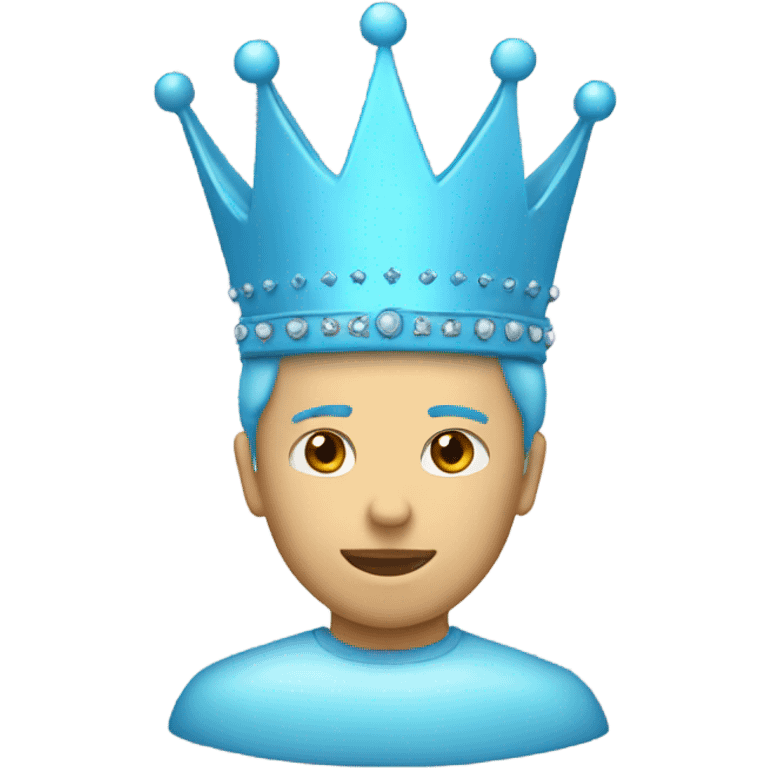 light blue crown  emoji