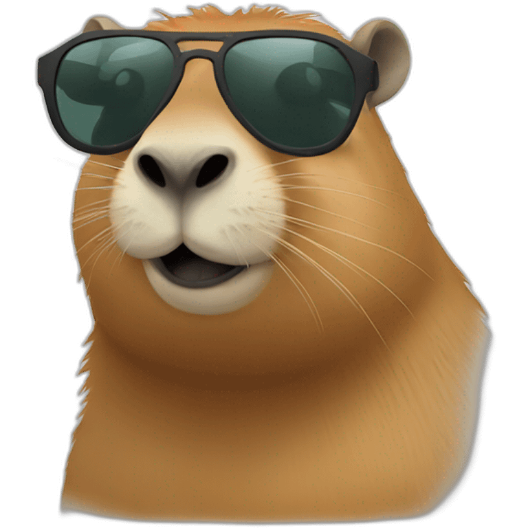 Capybara with sunglasses emoji