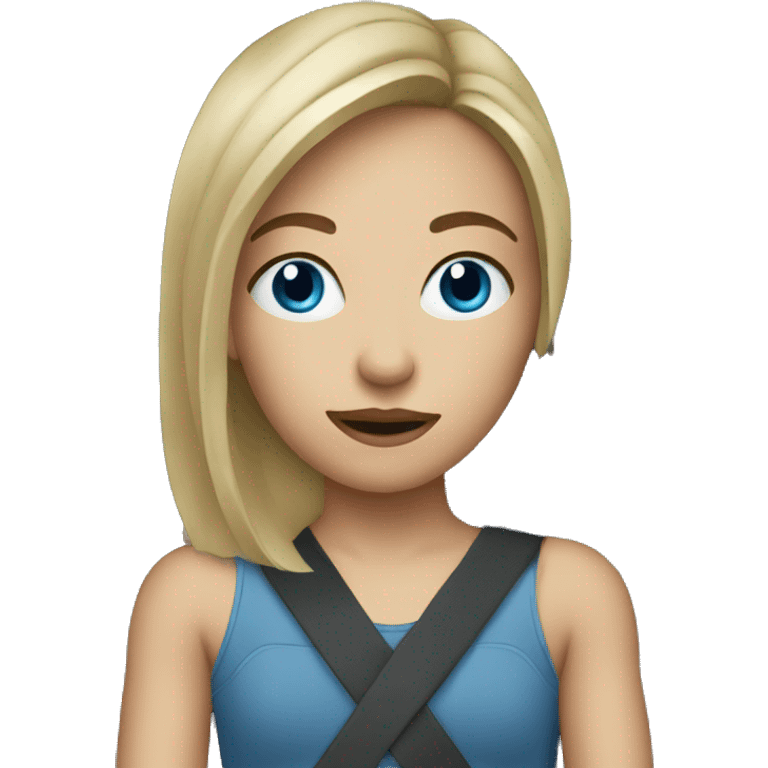 girl in car interior blue eyes emoji