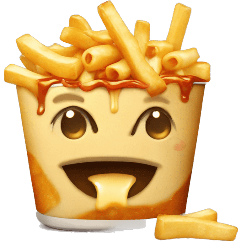 Poutine qui mange une poutine emoji