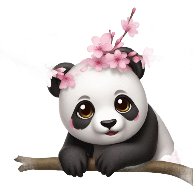 Cherry blossom panda emoji