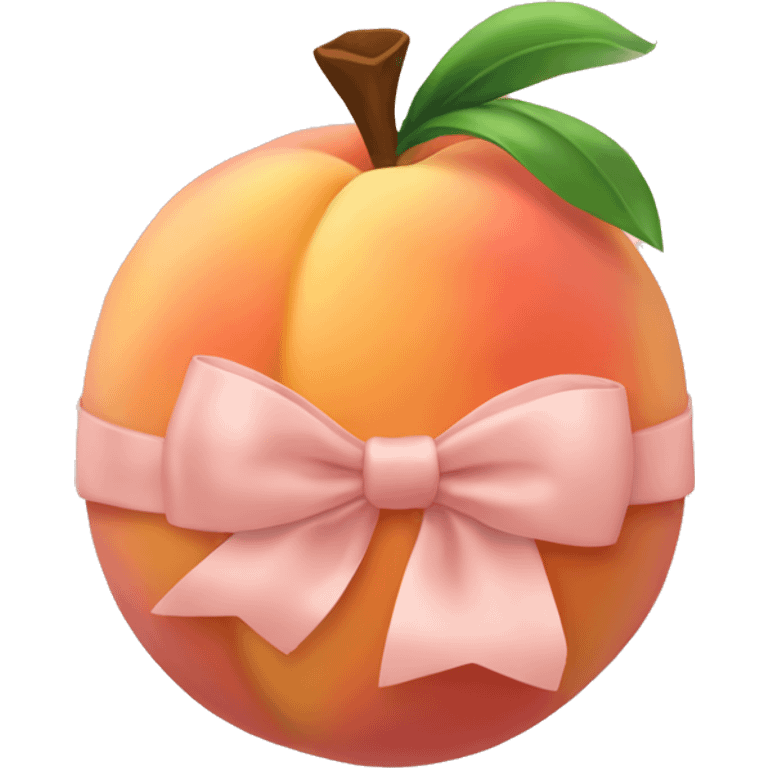 peach wrapped with a bow emoji