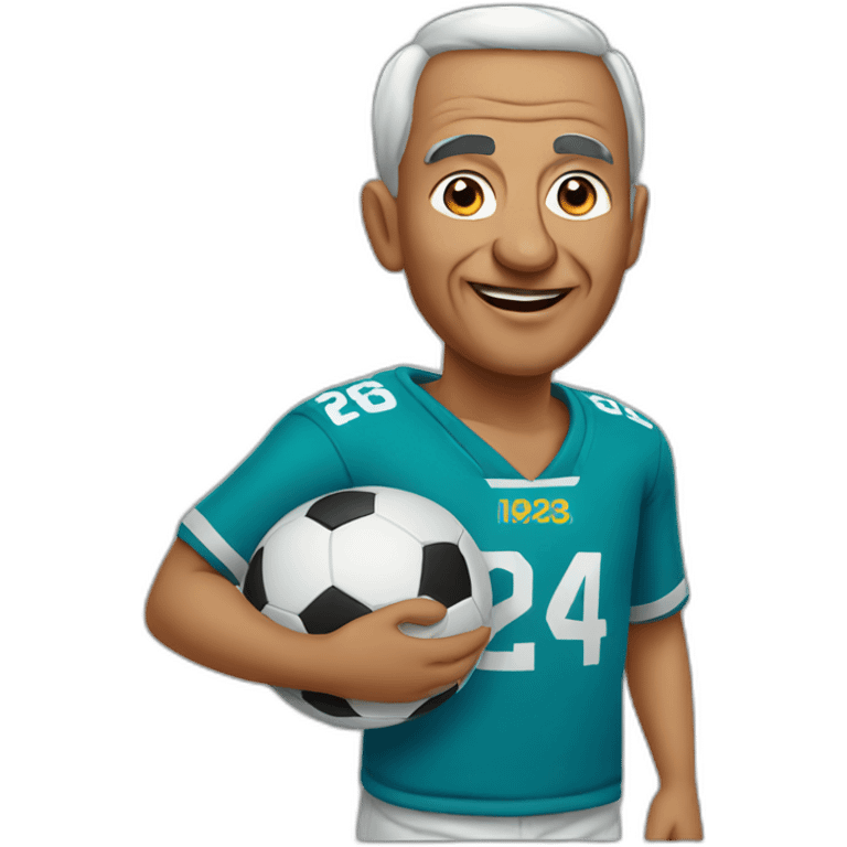 Old moroccan men with Football jersey emoji