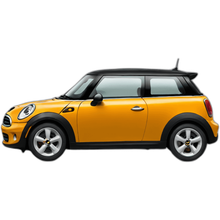 yellow-orange and black new Mini car emoji