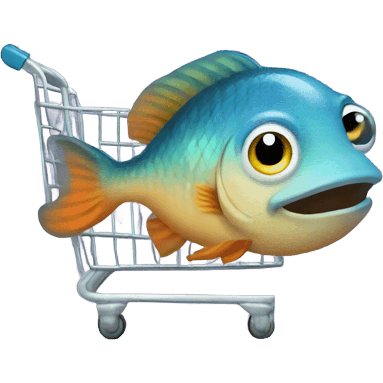 A fish go to shopping  emoji