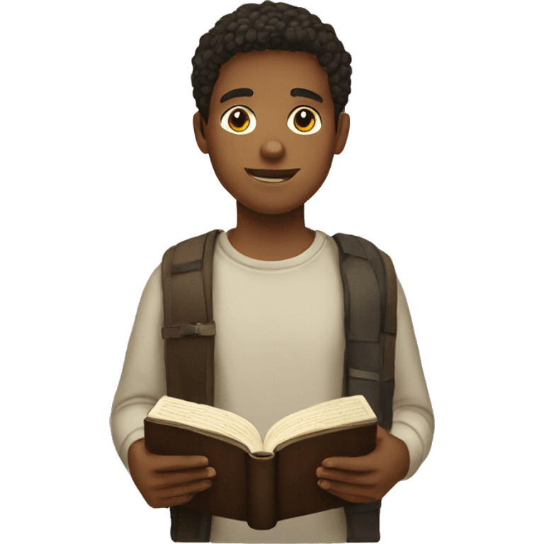 Young male holding a bible  emoji