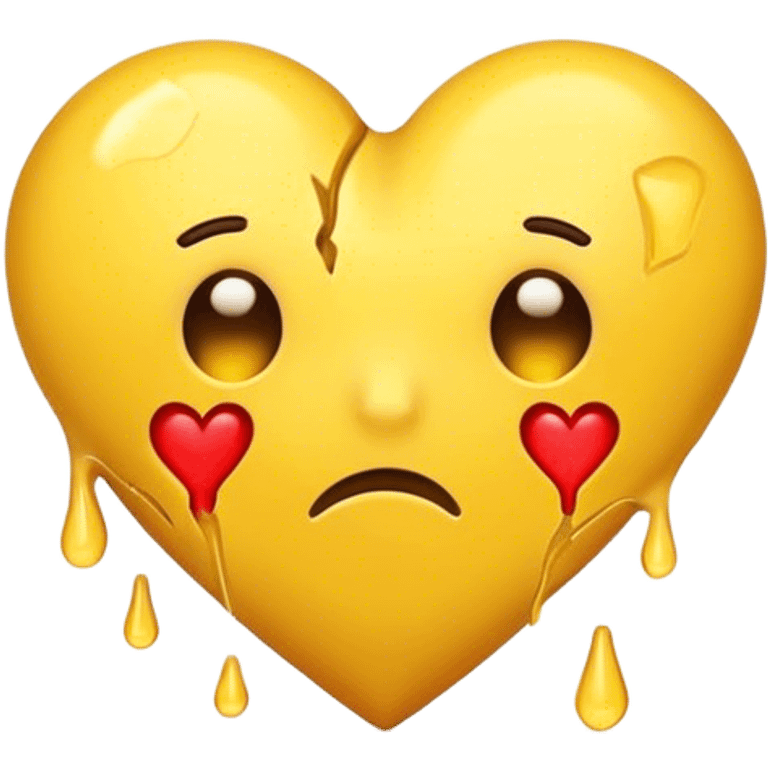 Yellow heart broken emoji