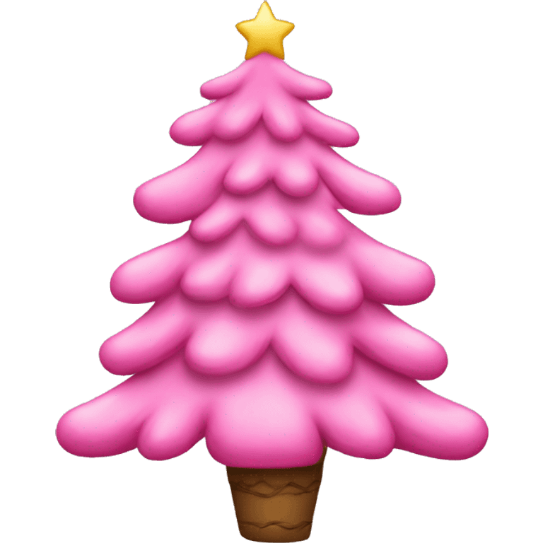 Pink girly Christmas’s tree emoji