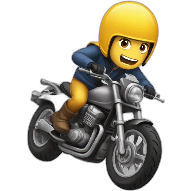 Wheeling moto emoji