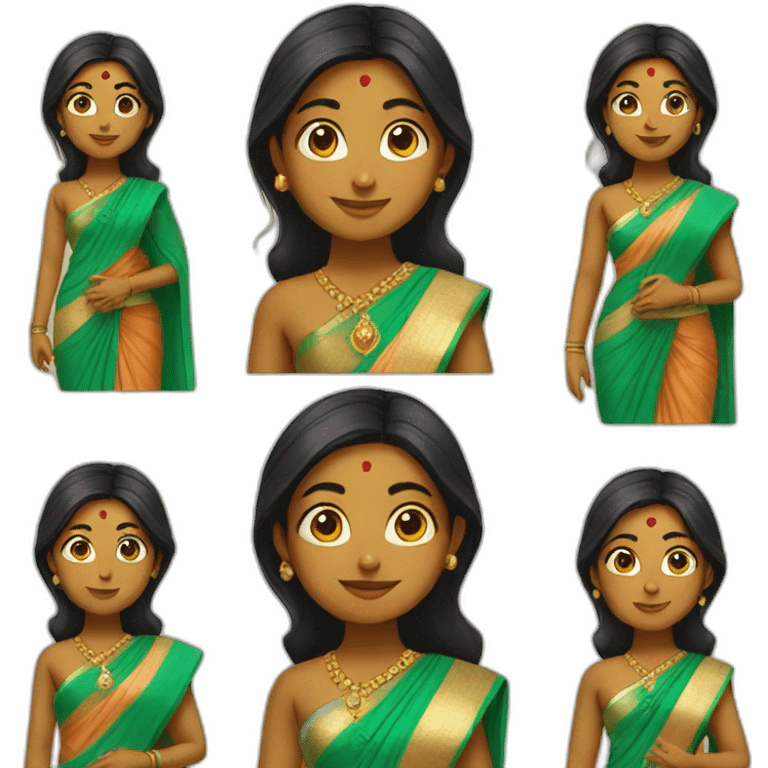 Indian girl in saree emoji