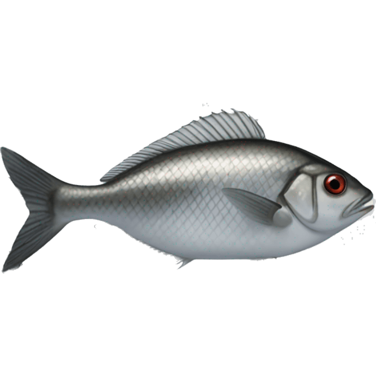 Black Sea Bream is a silver fish  emoji