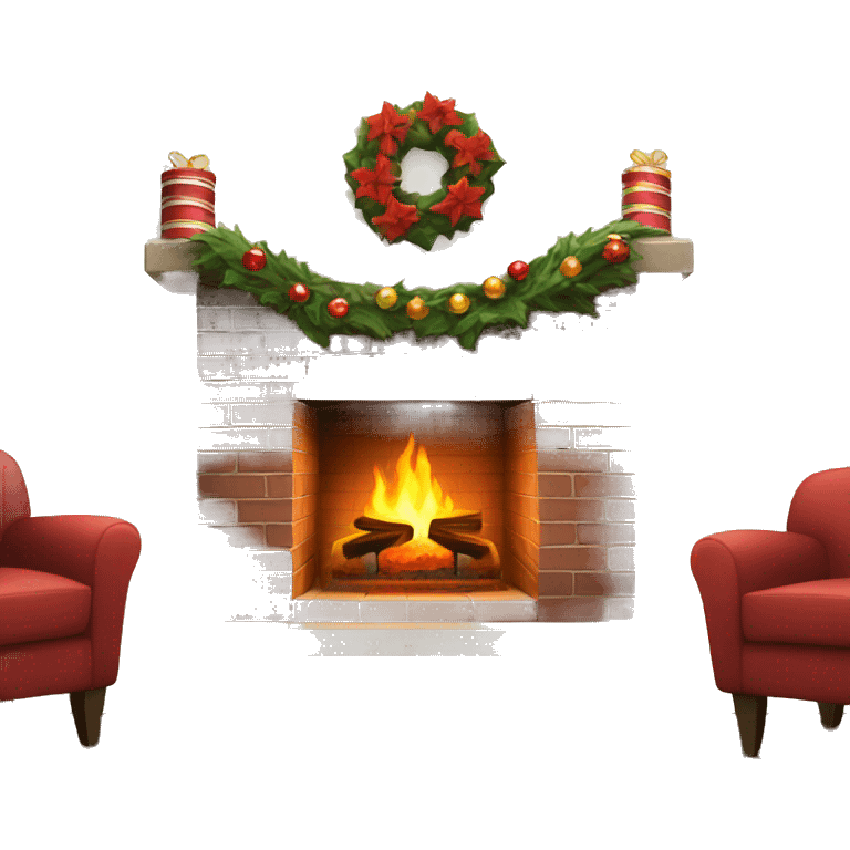 Christmas fireplace emoji