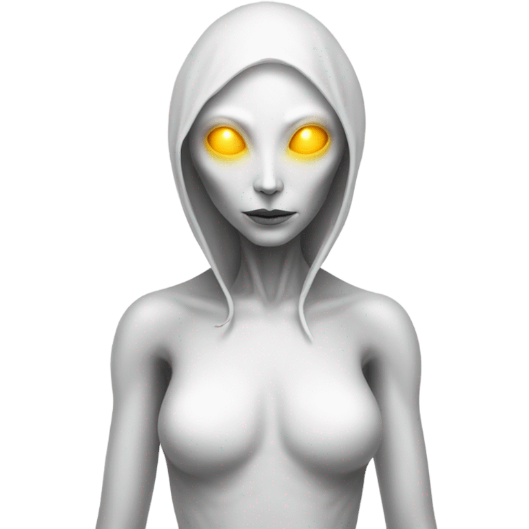 a white alien woman full body emoji