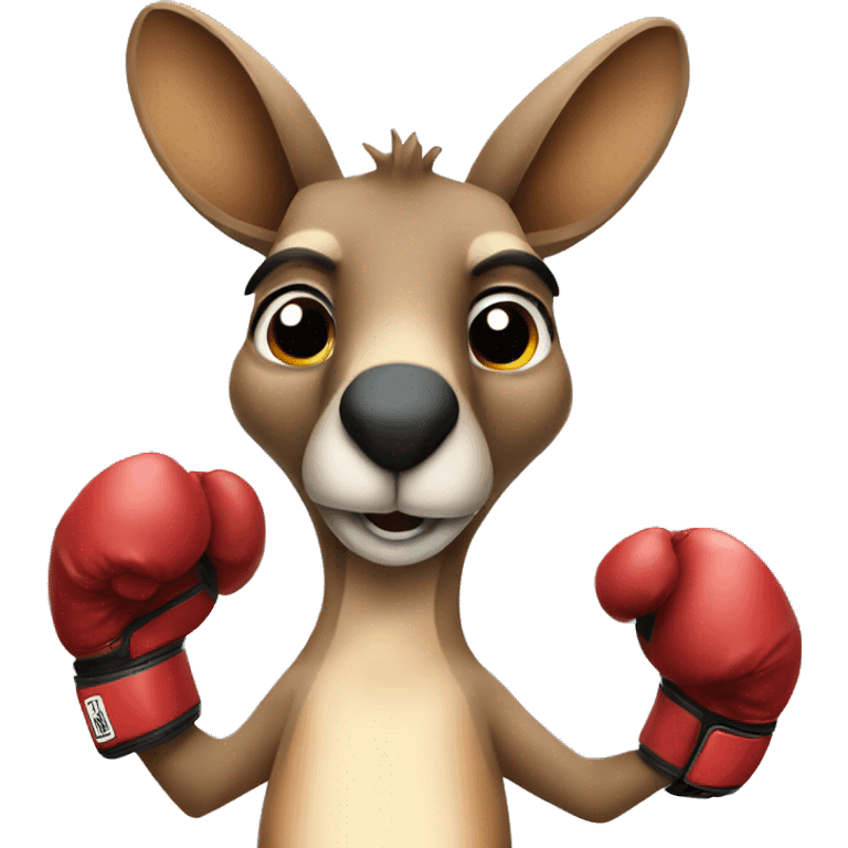 Kangaroo with boxing gloves  emoji