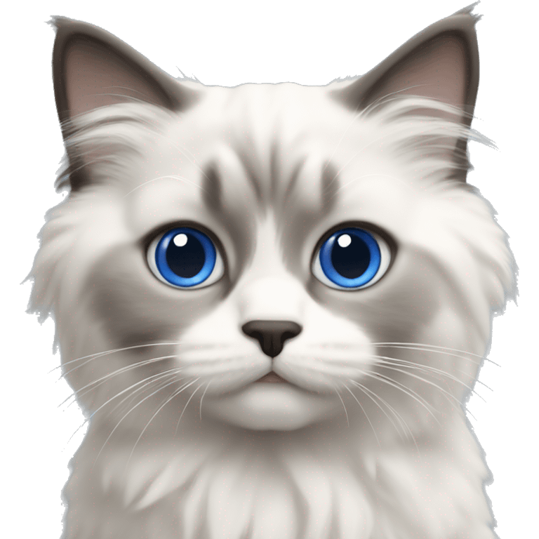 blue point ragdoll kitten emoji