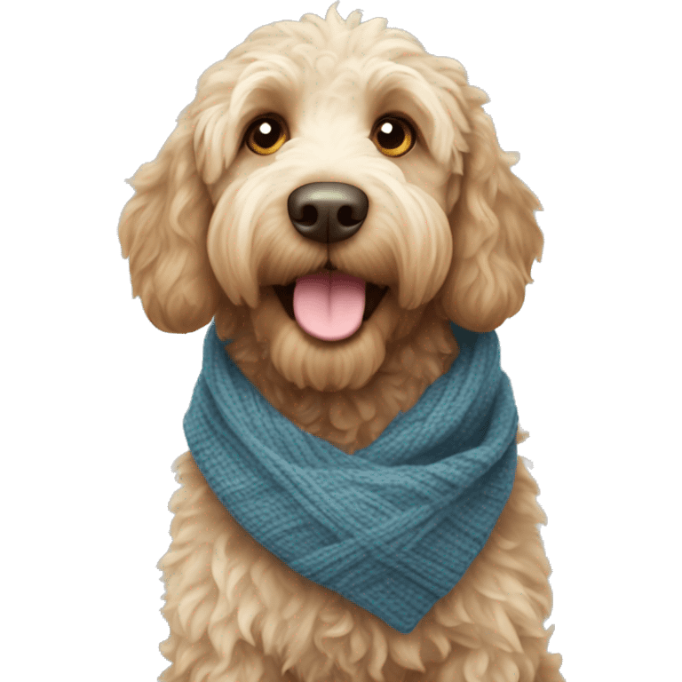 labradoodle-in-the-scarf emoji