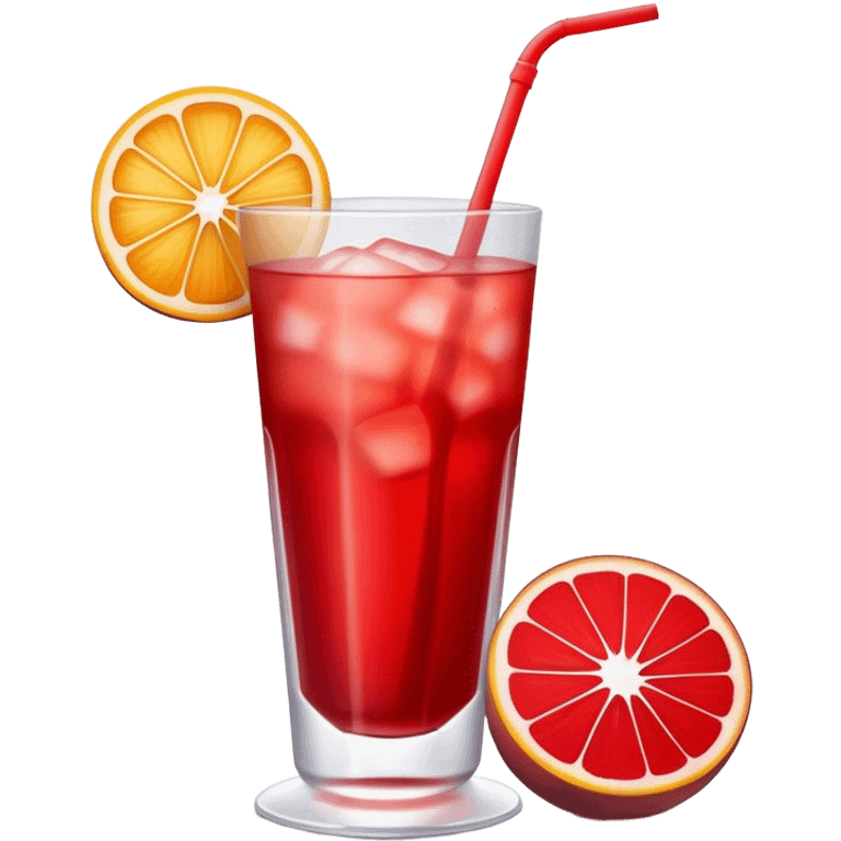 A sweet, red-colored beverage, made with fruit or syrup, often served cold and refreshing, symbolizing traditional drinks like sherbet emoji