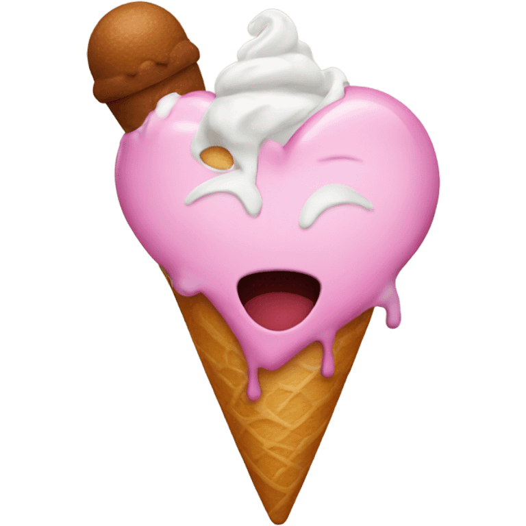 Heart with ice cream  emoji