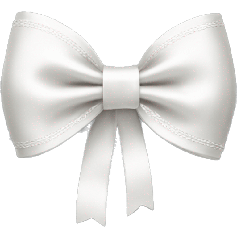 white satin bow emoji