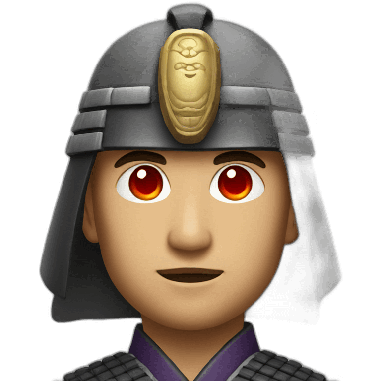 samurai's face has a red circle on his forehead emoji