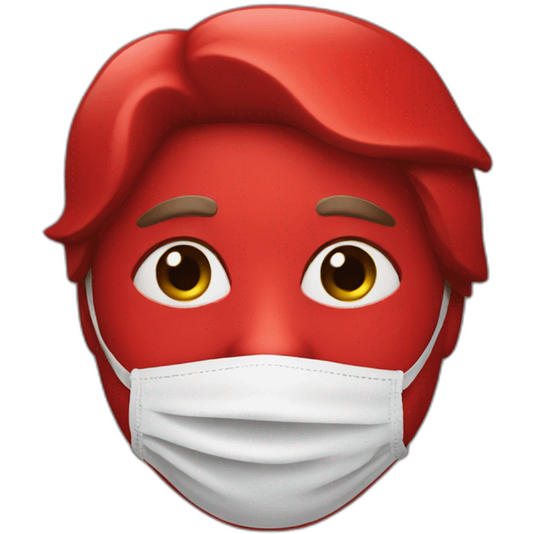 Human in red mask emoji