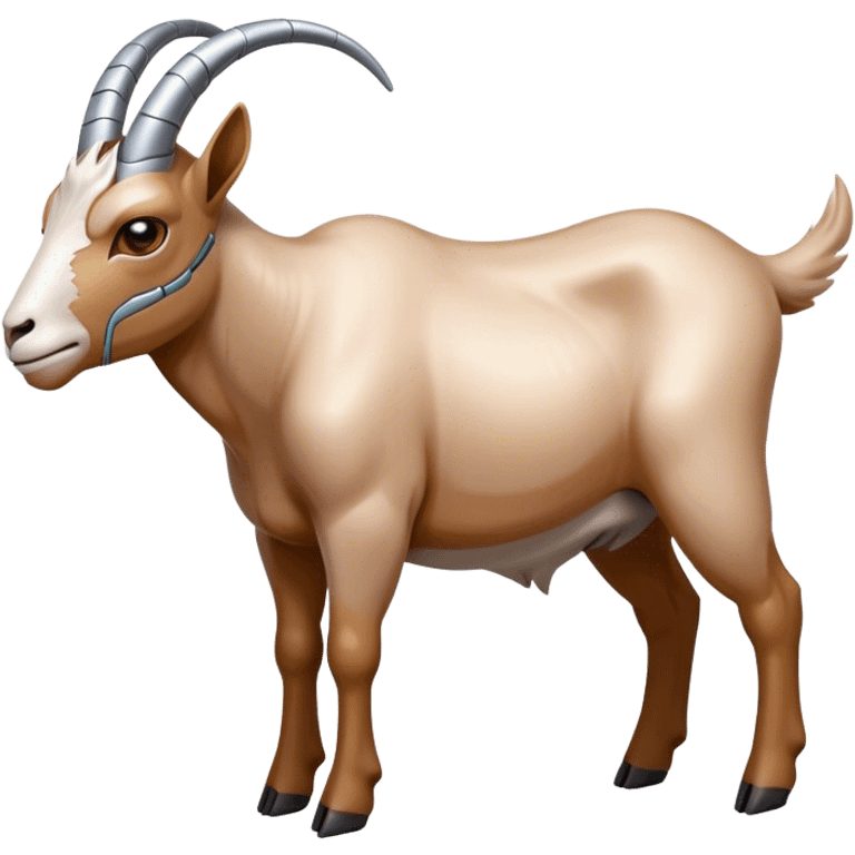 Cybernetic Goat(Ram) man 2/3 up view emoji