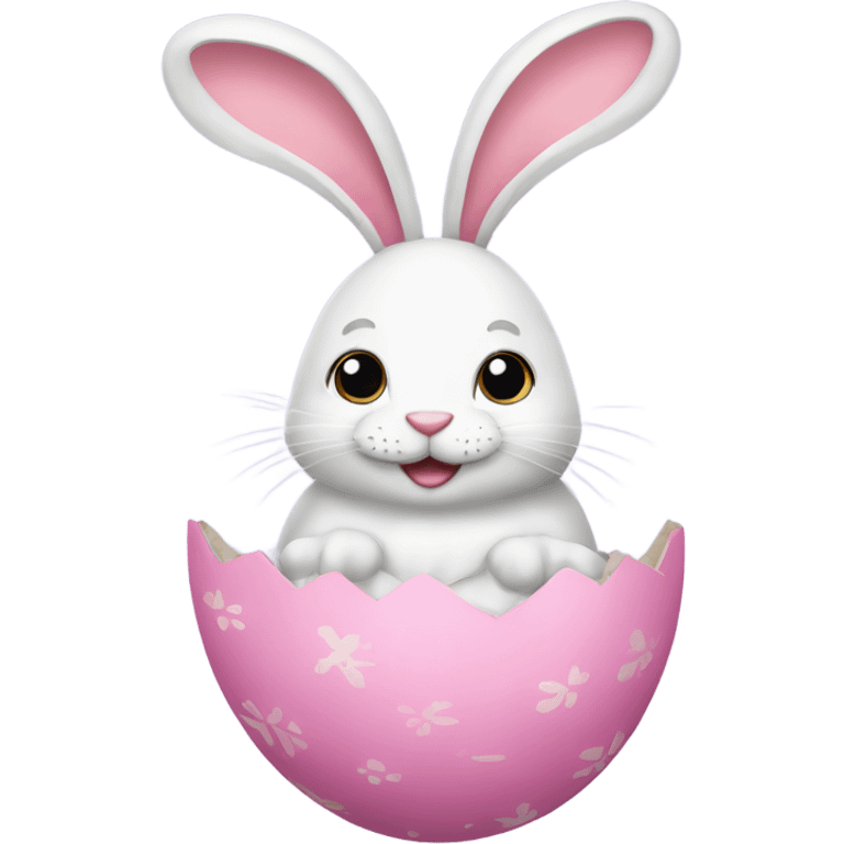 easter egg with a bunny all in Easter theme emoji