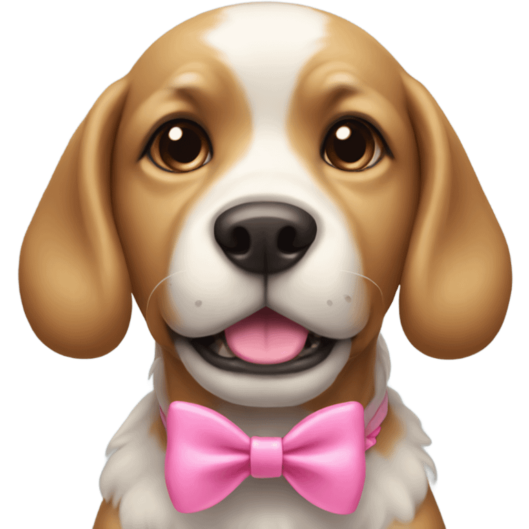 Dog with pink bow emoji