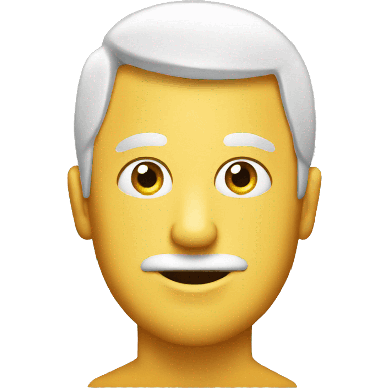 man with scrambled egg as head emoji