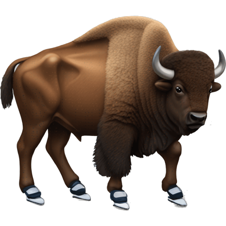 bison hockey player emoji