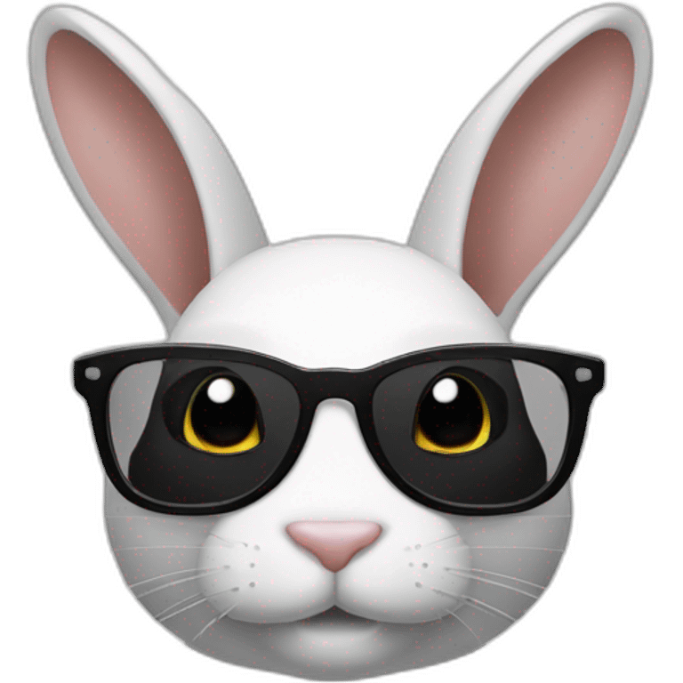 Lapin noir et blanc emoji