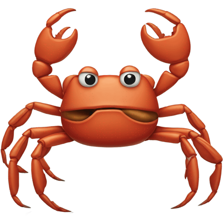 Crab no face smoking cigarettes emoji