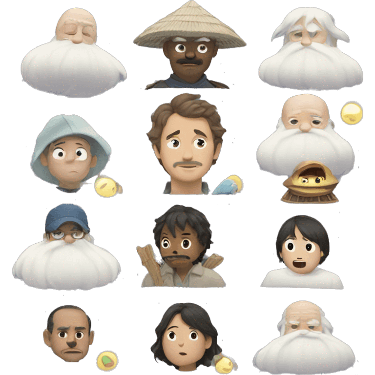 Studio Ghibli themed wave emoji