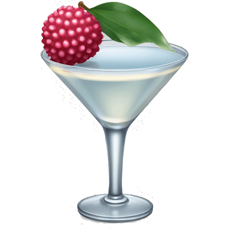 Fancy lychee martini emoji